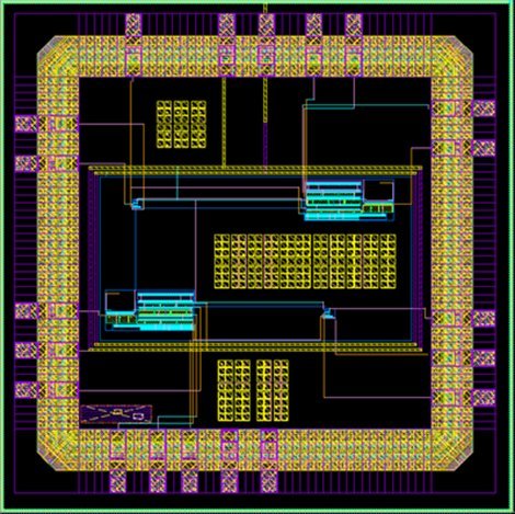 Bio-Potential Amplifier chip layout